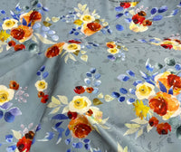 Silk jacquard جكارد حرير مشجر big florals design 37