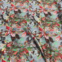 Silk   حرير مشجر Big Leaves design 40