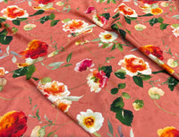 Silk jacquard جكارد حرير مشجر big florals design 37