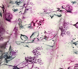 Silk design 85 حرير  مشجر Florals