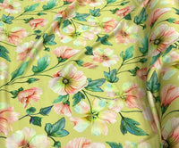 Silk design 84 حرير  مشجر Florals