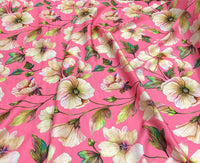 Silk design 84 حرير  مشجر Florals