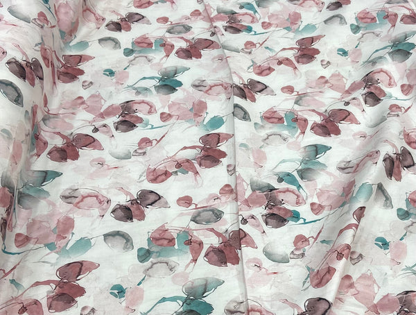 Cotton Amoudi Satin 80 قطن عمودي ساتن Floral Design