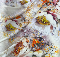 Silk design 93 حرير  مشجر Florals