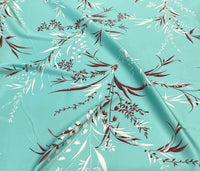 Silk   حرير مشجر leaves design 38