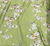 Silk   حرير مشجر Big Floral design 22