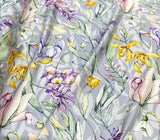 Silk   حرير مشجر big florals design 27