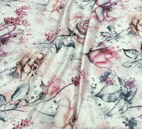 Silk design 85 حرير  مشجر Florals