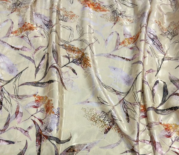 Silk Jacquard design 91 حرير  جكارد مشجر Florals