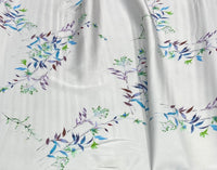 Silk   حرير مشجر small Florals leaves design 50