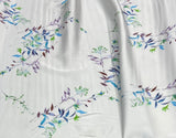 Silk   حرير مشجر small Florals leaves design 50