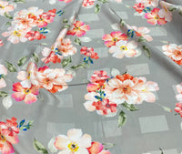 Silk jacquard جكارد حرير مشجر big florals design 38