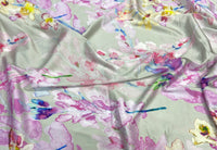 Silk design 61 حرير  مشجر floral