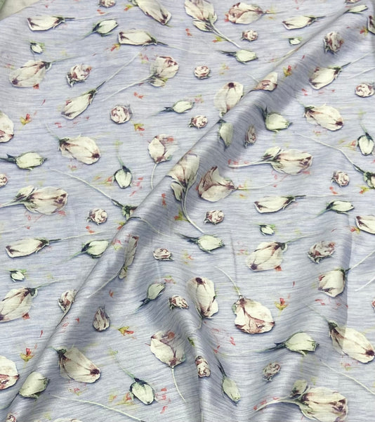 Cotton Amoudi Satin 67 قطن عمودي Florals Design