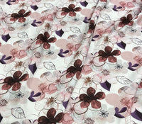 Silk design 68 حرير  مشجر Florals