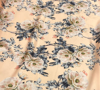 Silk design 87 حرير  مشجر Florals