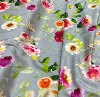 Silk jacquard جكارد حرير مشجر big florals design 37