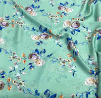 Silk   حرير مشجر Florals design 46