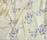 Silk   حرير مشجر small Florals leaves design 50