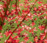 Silk حرير مشجر florals and leaves design 36