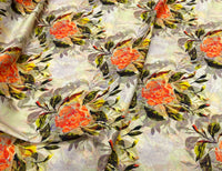 Silk   حرير مشجر Big Florals design 41