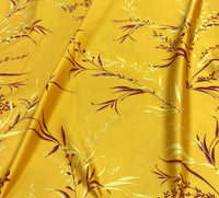 Silk   حرير مشجر leaves design 38