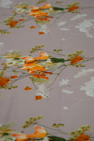 Silk Printed   حرير مشجر Floral design 03