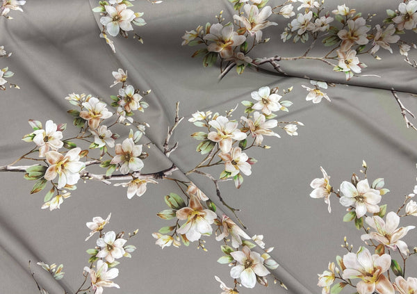 Silk   حرير مشجر Big Floral design 22