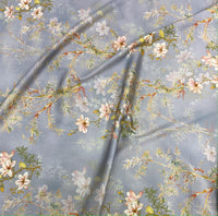 Silk   حرير مشجر Multicolorfloral design 05