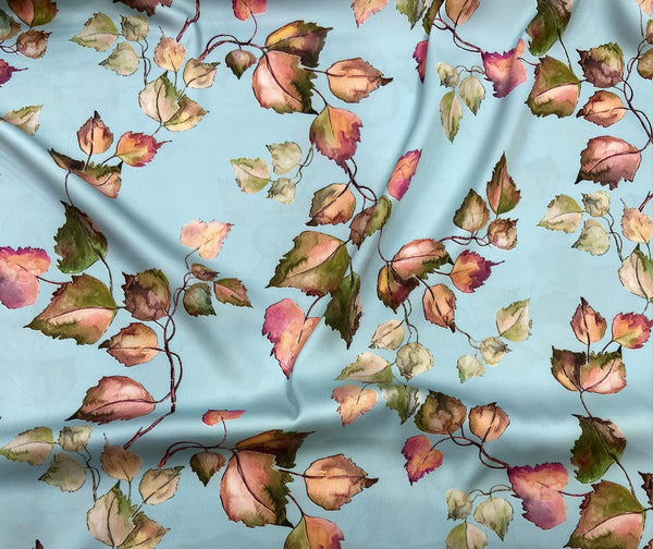 Silk   حرير مشجر Leaves design 04
