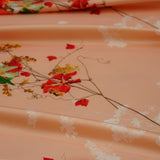 Silk Printed   حرير مشجر Floral design 03