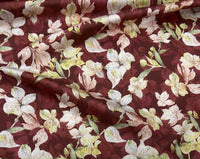 Cotton Amoudi    قطن عمودي Big floral design with leaves 04